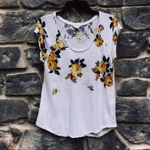 Lucky Brand Women's Woodblock Floral Top